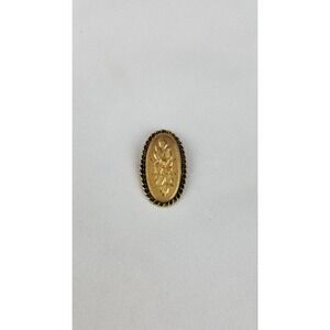 Vintage 1/20 12K gold filled brooch edge floral filigree